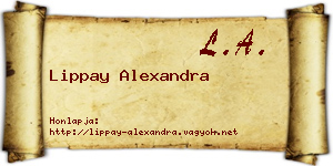 Lippay Alexandra névjegykártya